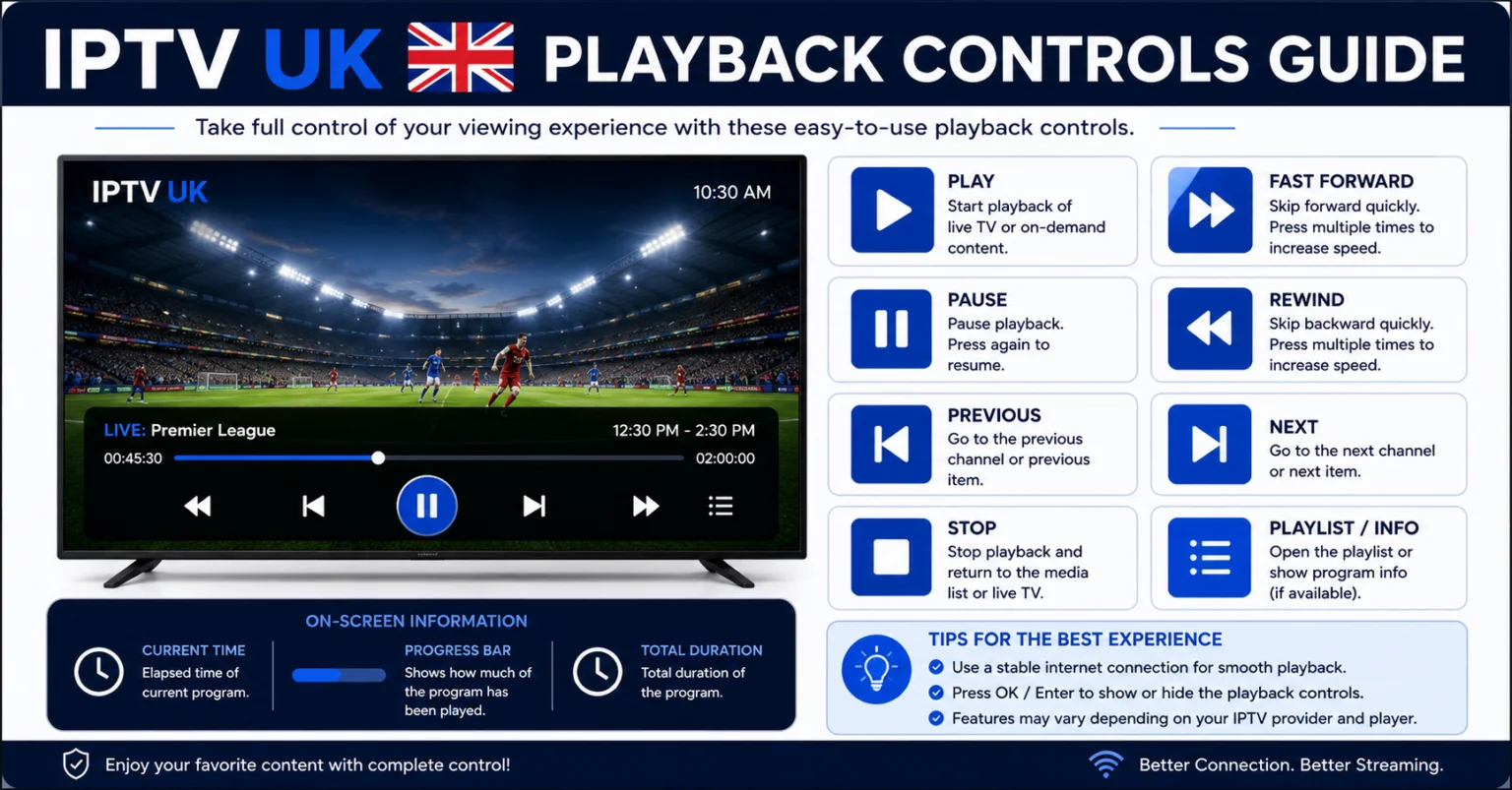 IPTV UK Playback Controls Guide: Get More Control Over Your Streaming Experience